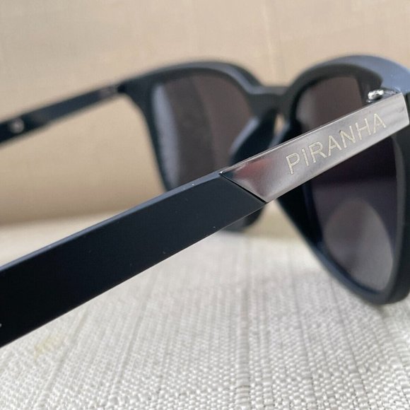 Piranha Men Sunglasses Black Tone Frame Eye Wear Shade PC105 Unisex Sunglasses - Picture 5 of 12